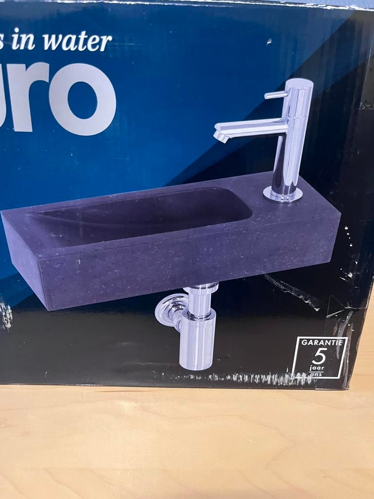 Aquazuro platani lave mains en pierre NEUF, Enlèvement, Neuf, Pierre, Lavabo
