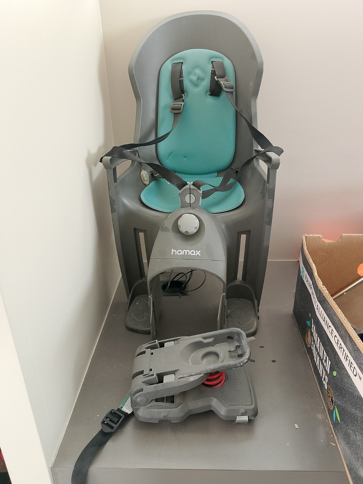 kinderzitje tot 22 kg, Fietsen en Brommers, Ophalen, Achterzitje, HAMAX (Decathlon), 9 t/m 18 kg