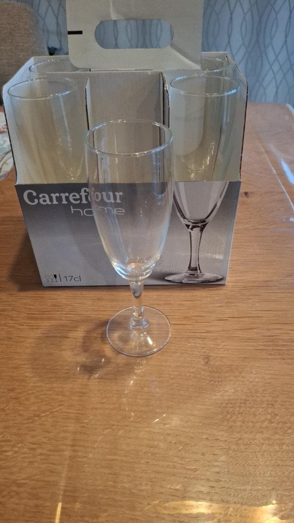 6 champagne-/cava-glazen, Ophalen of Verzenden, Glas, Glas of Glazen