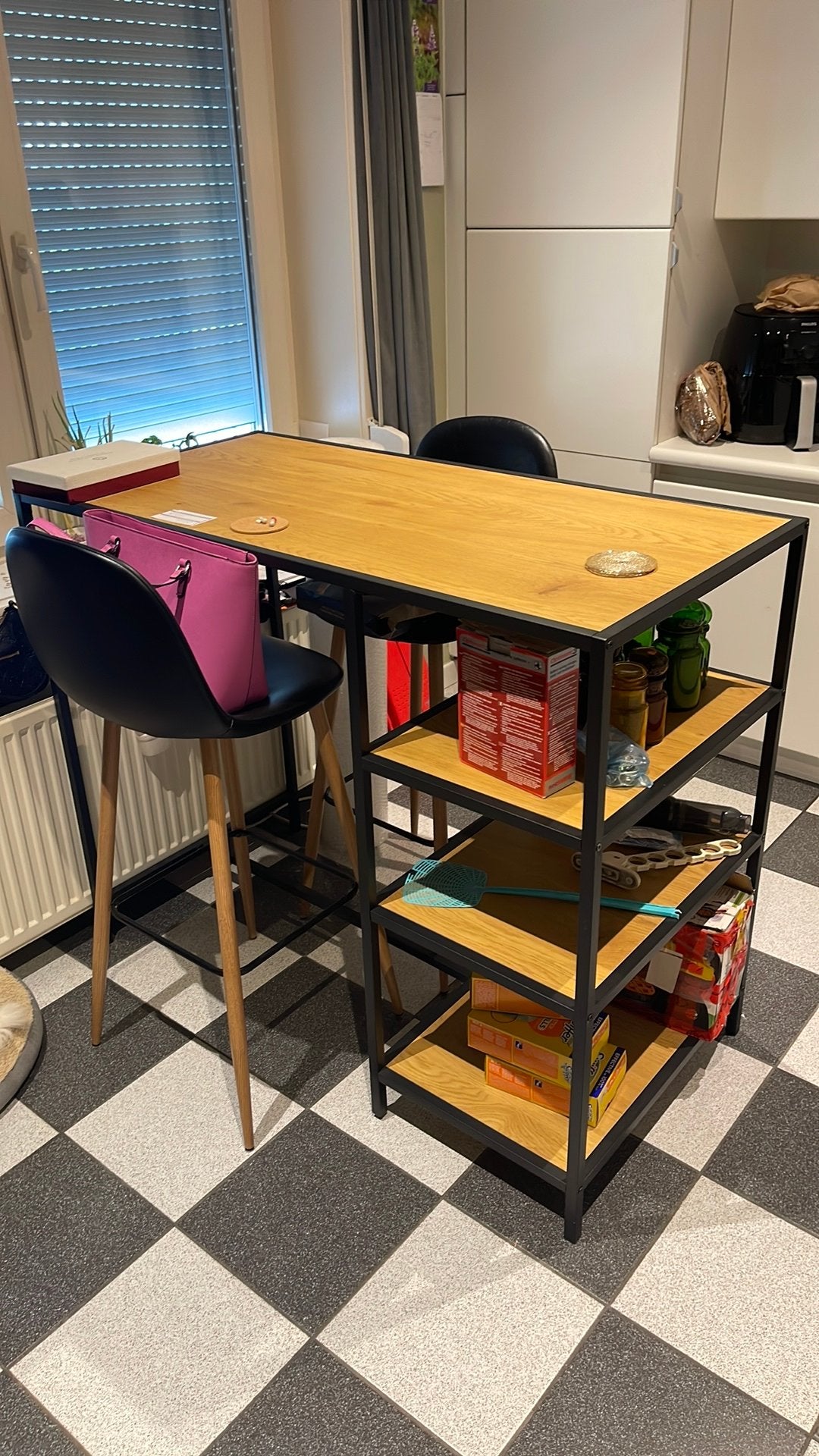 Bartafel met 2 barkrukken Jysk, Huis en Inrichting, Ophalen, Zo goed als nieuw