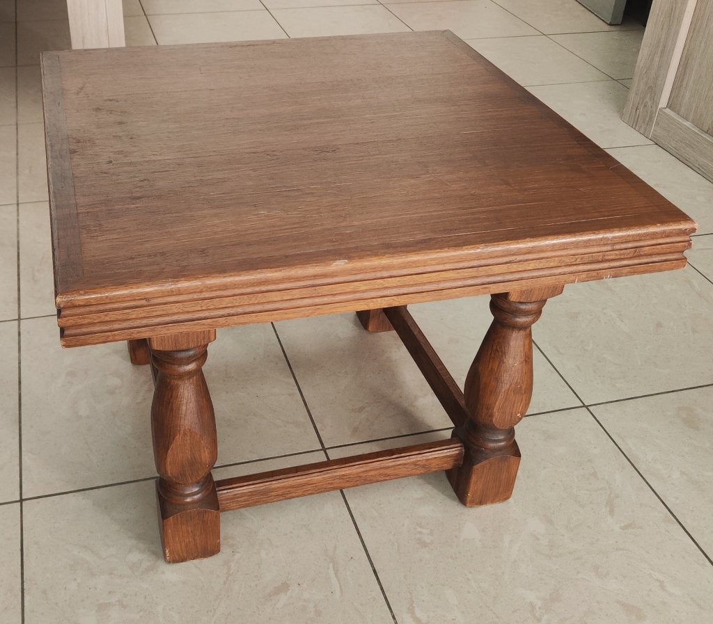 Massief houten salontafel / bijzettafel 60x60 cm, Huis en Inrichting, Ophalen, Vierkant, 55 tot 75 cm, Zo goed als nieuw
