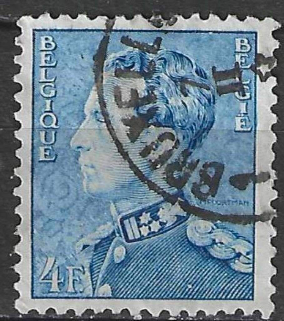 Belgique 1951/1952 - Yvert/OBP 847A - Léopold III (ST), Envoi, Affranchi, Oblitéré, Maison royale