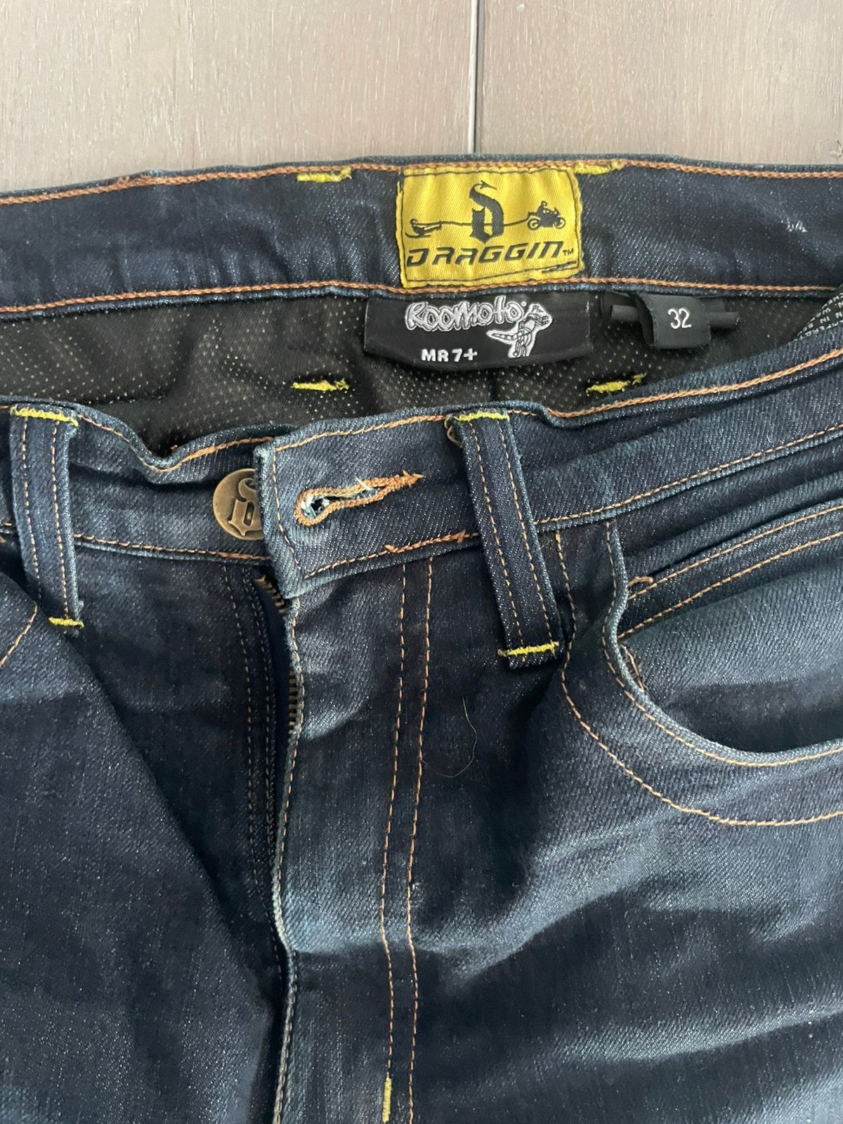 Motorjeans Draggin Roomoto MR7+, Ophalen, Tweedehands, Heren, Broek | textiel