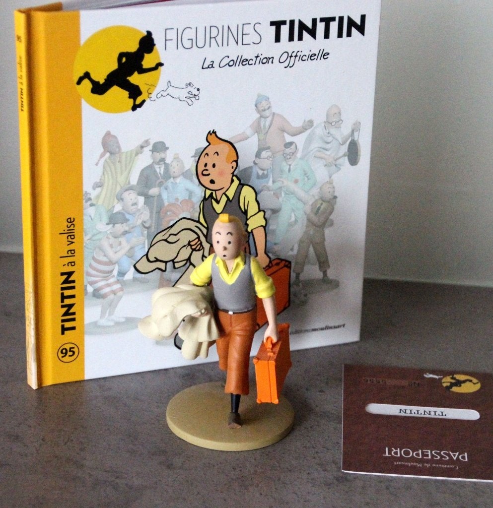 Moulinsart figurine n 95 Tintin Hergé Kuifje met valies, Envoi, Tintin, Comme neuf, Statue ou Figurine