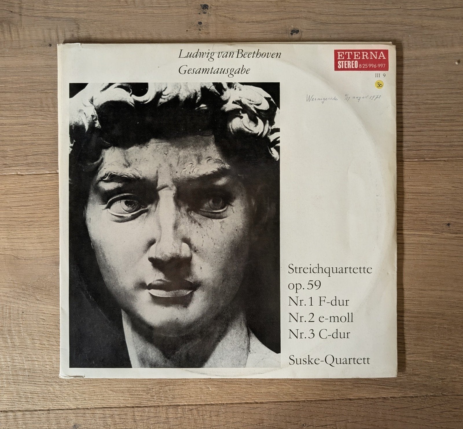 Ludwig van Beethoven, Quatuor Suske, 12 pouces, Enlèvement ou Envoi, Comme neuf, Beethoven
