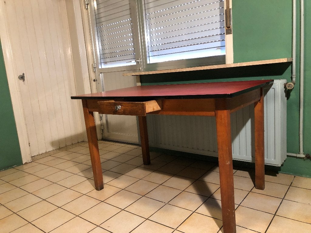 Vintage sympathieke lade tafel Jaren '50 - Formica -2290, Enlèvement, Autres types
