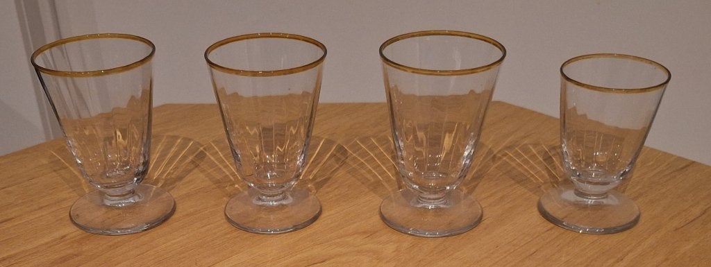Combi-set van 4 vintage (likeur)glaasjes, Ophalen of Verzenden, Zo goed als nieuw, Borrel- of Shotglas