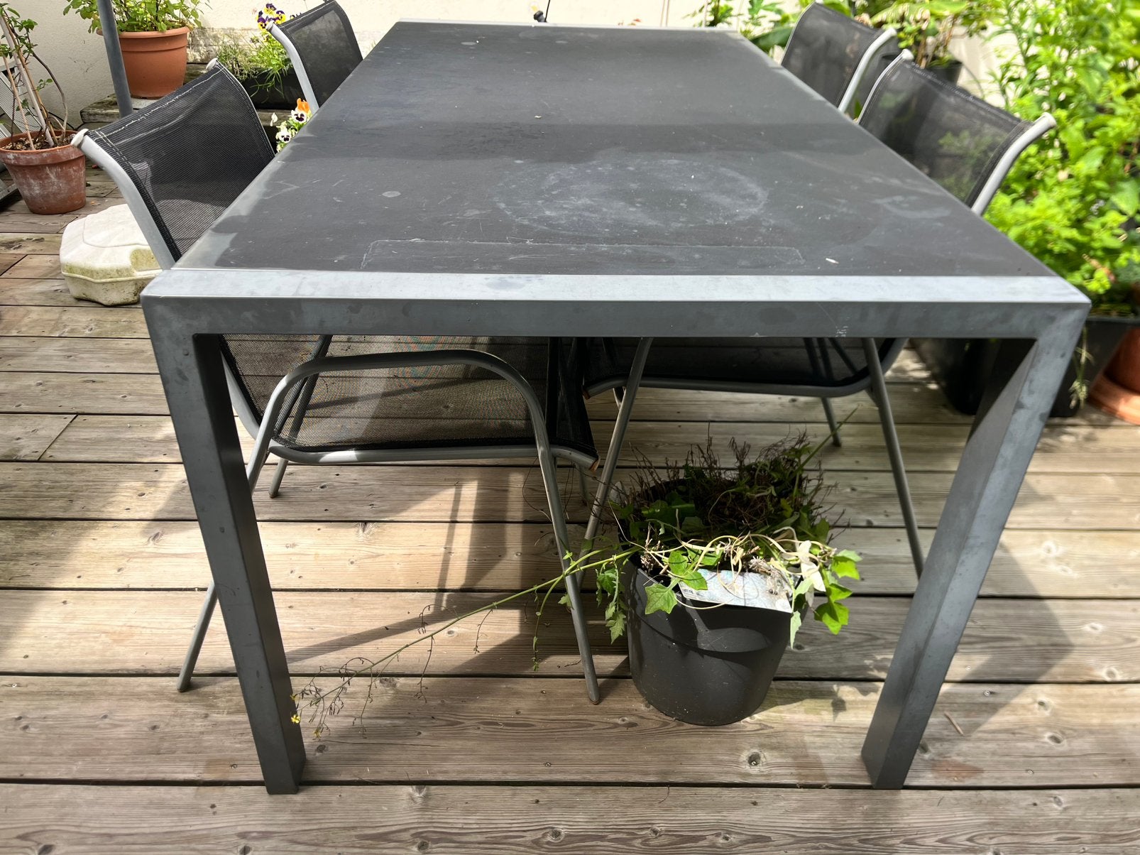 Tuintafel GRATIS, Enlèvement, Utilisé, Rectangulaire