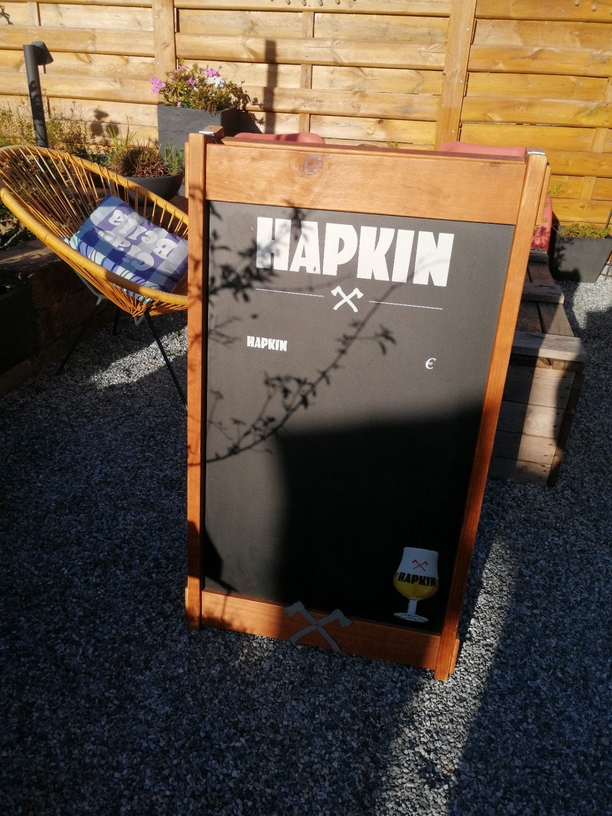 Krijtbord hapkin, Collections, Enlèvement, Comme neuf, Panneau, Plaque ou Plaquette publicitaire, Autres marques