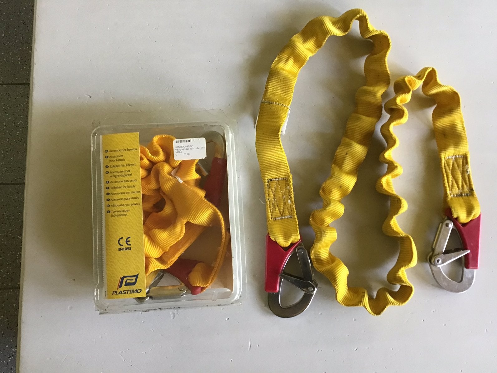4 Veiligheidslijnen elastisch plastimo 1,5 m met twee haken, Sports nautiques & Bateaux, Voiles & Accessoires de voile, Enlèvement