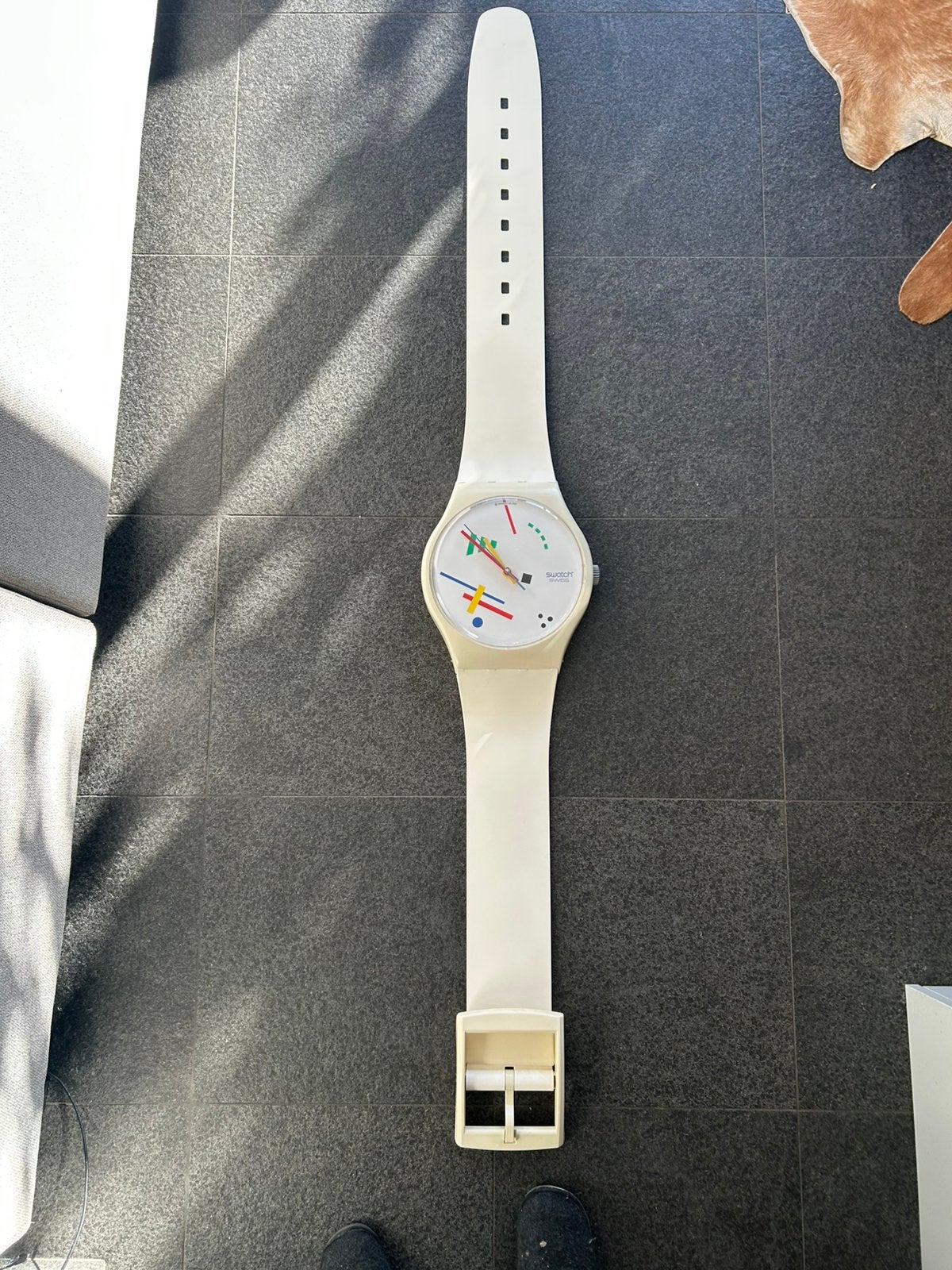 Grote Swatch horloge, Bijoux, Sacs & Beauté, Montre-bracelet, Enlèvement ou Envoi, Swatch, Comme neuf