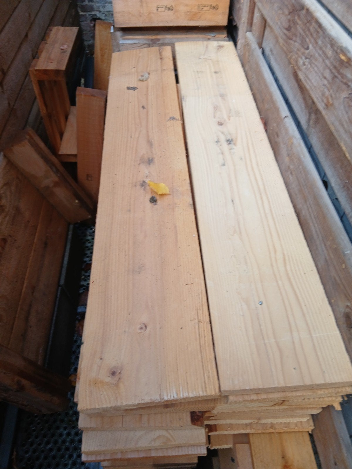 houten planken, Ophalen, Planken