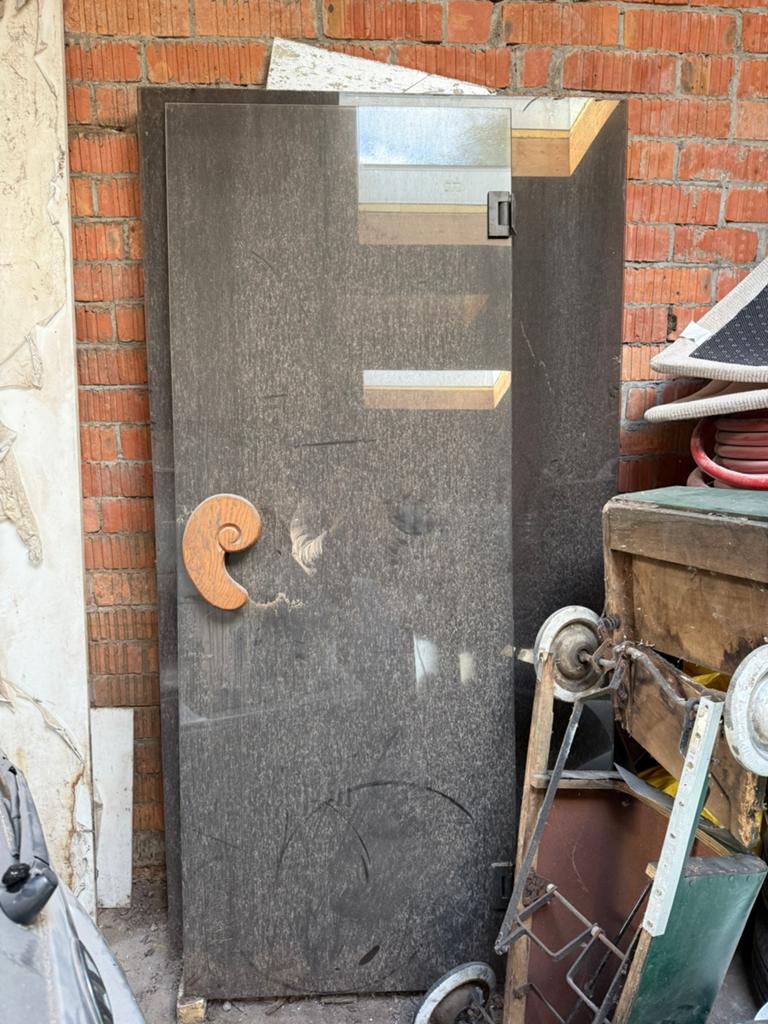 Glazen wand fumé glas, Doe-het-zelf en Bouw, Ophalen, Gebruikt