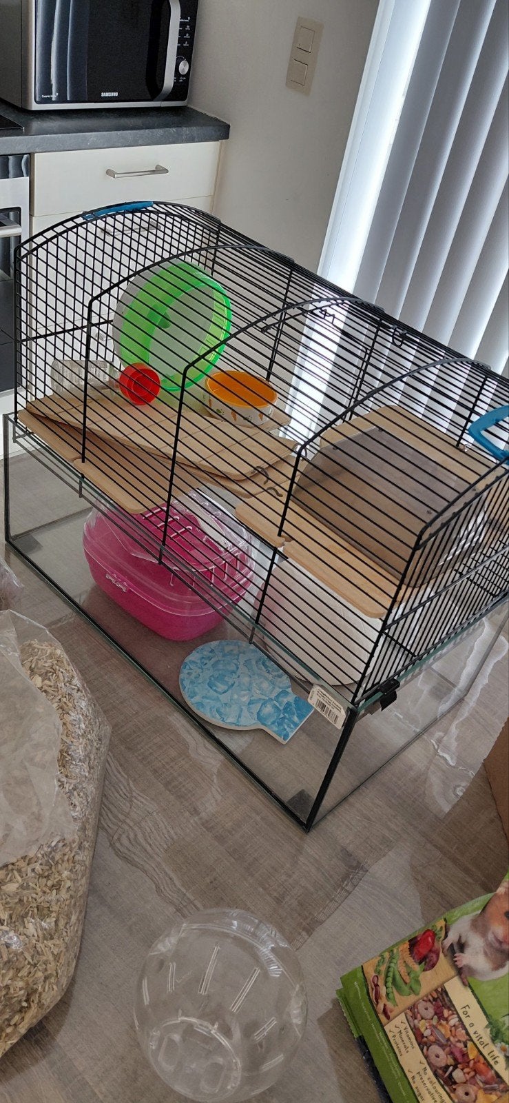 glazen hamster kooi, Ophalen, Zo goed als nieuw, Kooi, Hamster