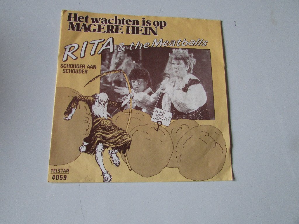 RITA & THE MEATBALLS; Het wachten op Magere Hein, single, Cd's en Dvd's, Gebruikt, Originele persing, 7 inch, Ophalen of Verzenden
