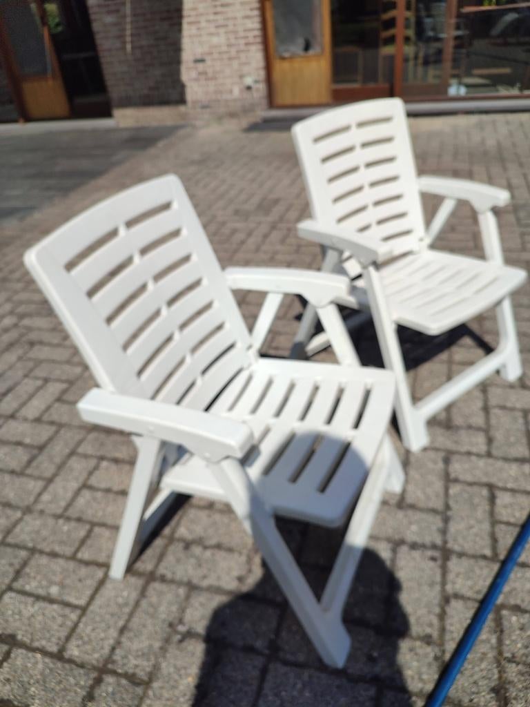 2 tuinstoelen, Tuin en Terras, Ophalen, Gebruikt