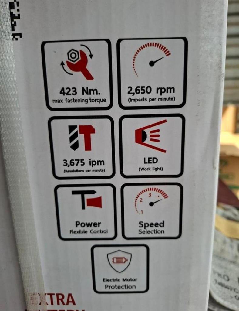 Nieuwe modellen krachtige Slagmoersleutel + 2x accu, Ophalen of Verzenden, Nieuw