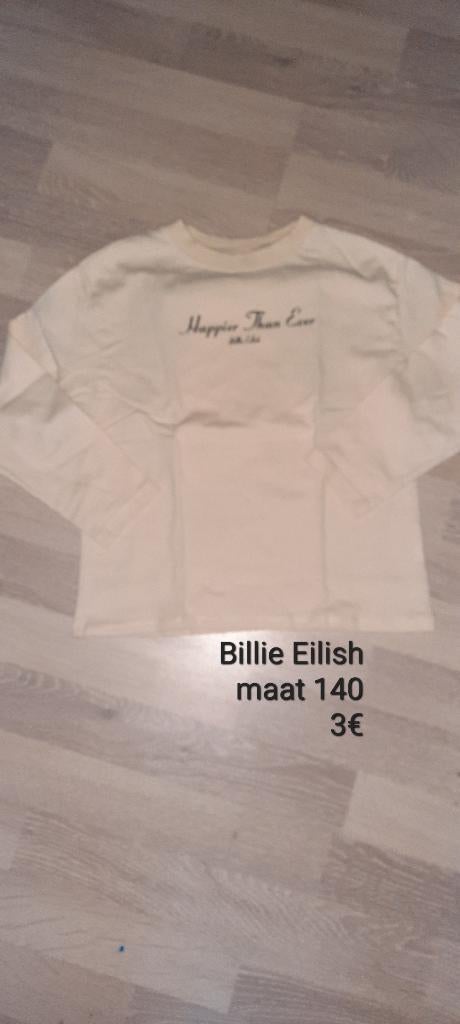 Mooie longsleeve Billie Eilish maat 140, Billie Eilish, Meisje, Ophalen of Verzenden, Zo goed als nieuw