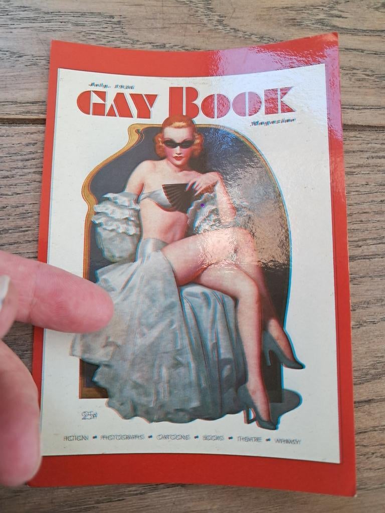 Onbeschreven kaartje : Gay Book, Ophalen of Verzenden