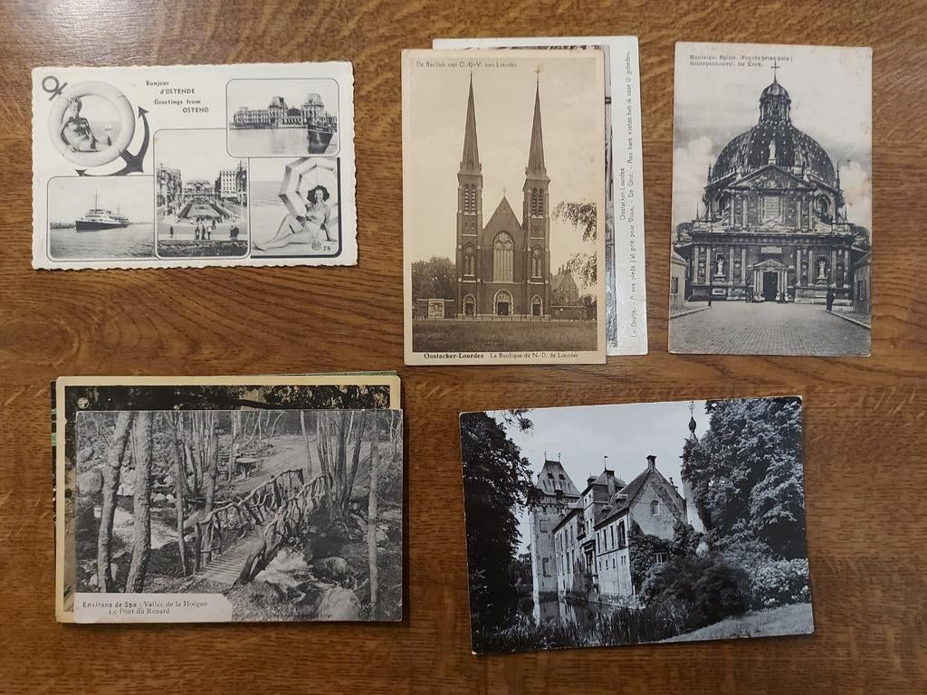 Lot de cartes postales belges anciennes. Villes et municipal, Collections, Cartes postales | Belgique, Affranchie, Enlèvement ou Envoi