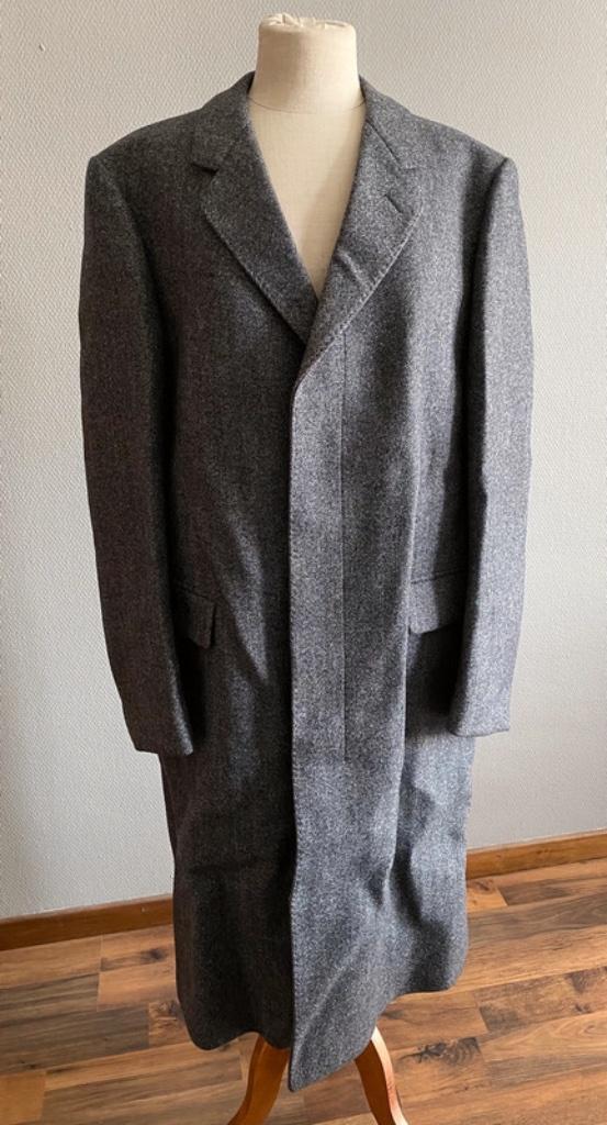 Grijze vintage mantel met visgraat Lord International mt 52, Kleding | Dames, Verzenden, Maat 46/48 (XL) of groter, Lord International
