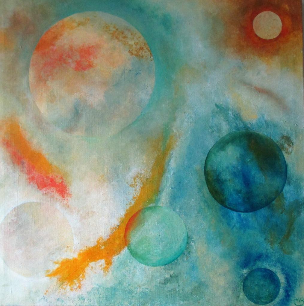 tableau acrylique sur toile, Enlèvement