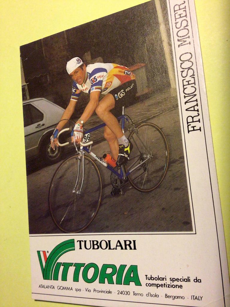 wielerkaart 1984 wk  team gis francesco moser, Envoi, Comme neuf