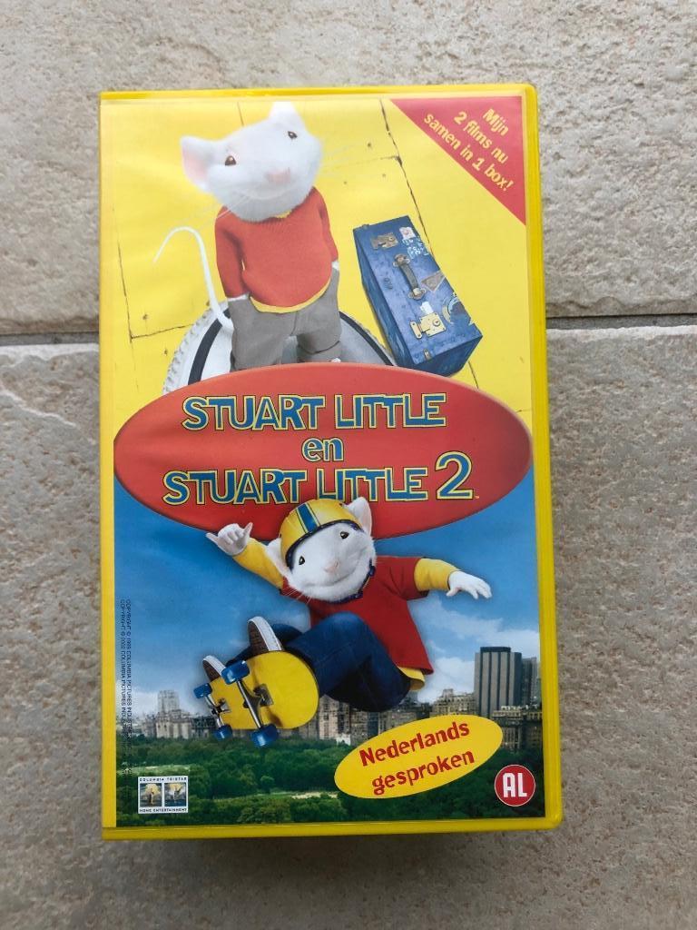 VHS duo videoband Stuart Little deel 1 Stuart Little deel 2, Gebruikt, Tekenfilm, Alle leeftijden, Ophalen of Verzenden