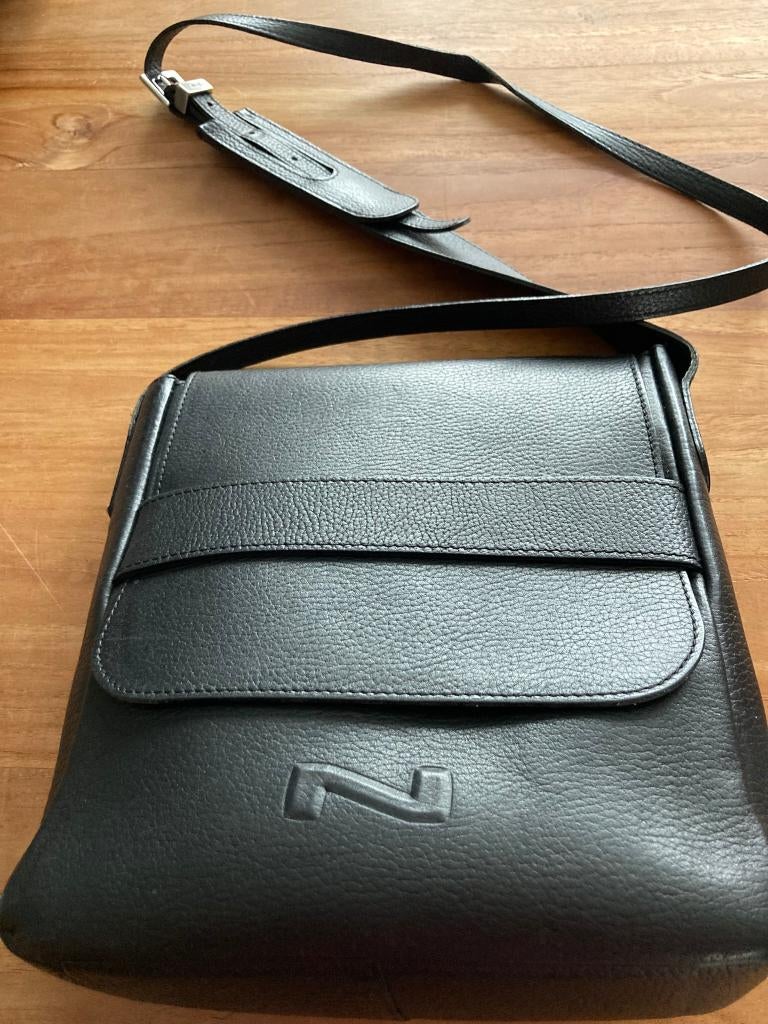 Sac à bandoulière Nathan, Enlèvement ou Envoi, Utilisé, Noir, Cuir