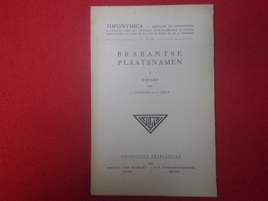 Jan Lindemans en C. Theys: Dworp (Toponymica), Boeken, Ophalen of Verzenden, Gelezen, J. Lindemans / C. Theys