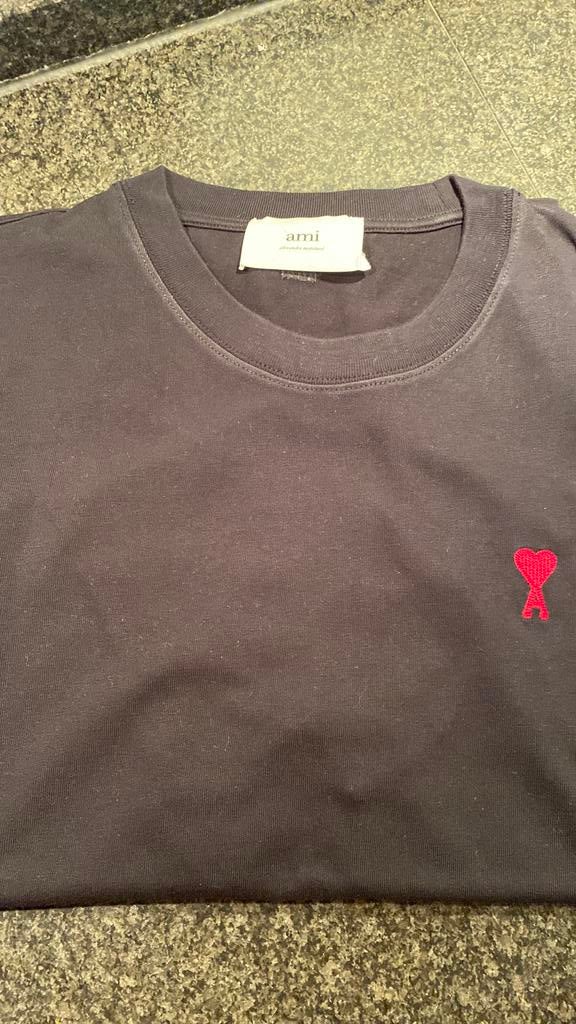 AMI t-shirt zwart maat S, Enlèvement ou Envoi, Comme neuf, Taille 46 (S) ou plus petite, Noir