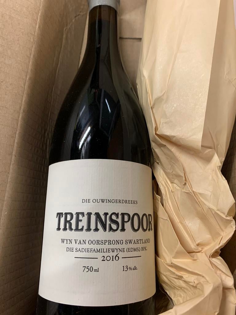 Treinspoor Top rode wijn uit zuid - Afrika - 1 fles,zeldzaam, Ophalen, Zo goed als nieuw, Afrika, Rode wijn