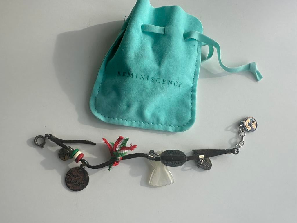Armband Reminiscence Pasta, Bijoux, Sacs & Beauté, Enlèvement ou Envoi, Avec bracelets à breloques ou perles, Comme neuf, Argent