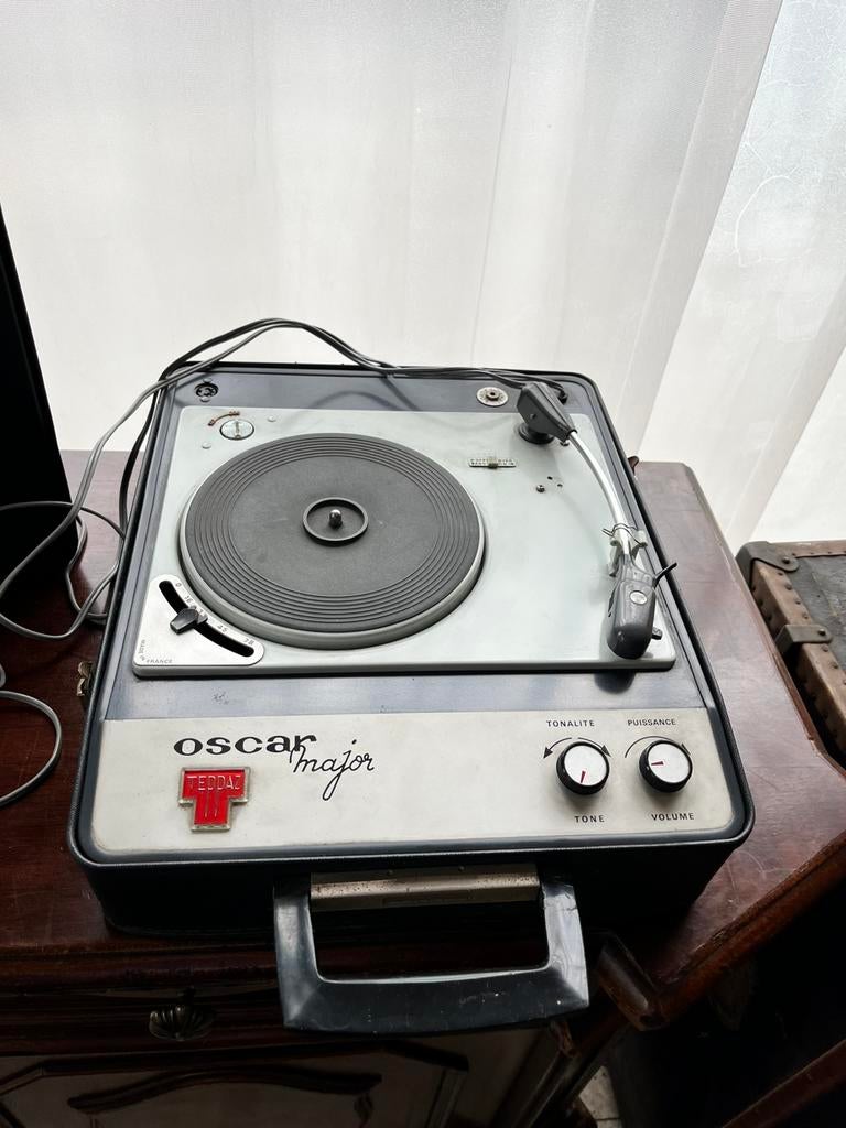 Teppaz oscar major platenspeler vintage., Ophalen, Gebruikt, Platenspeler