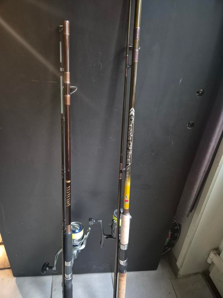 2stevige hengels okuma en Shakespeare molens, Watersport en Boten, Ophalen, Molen
