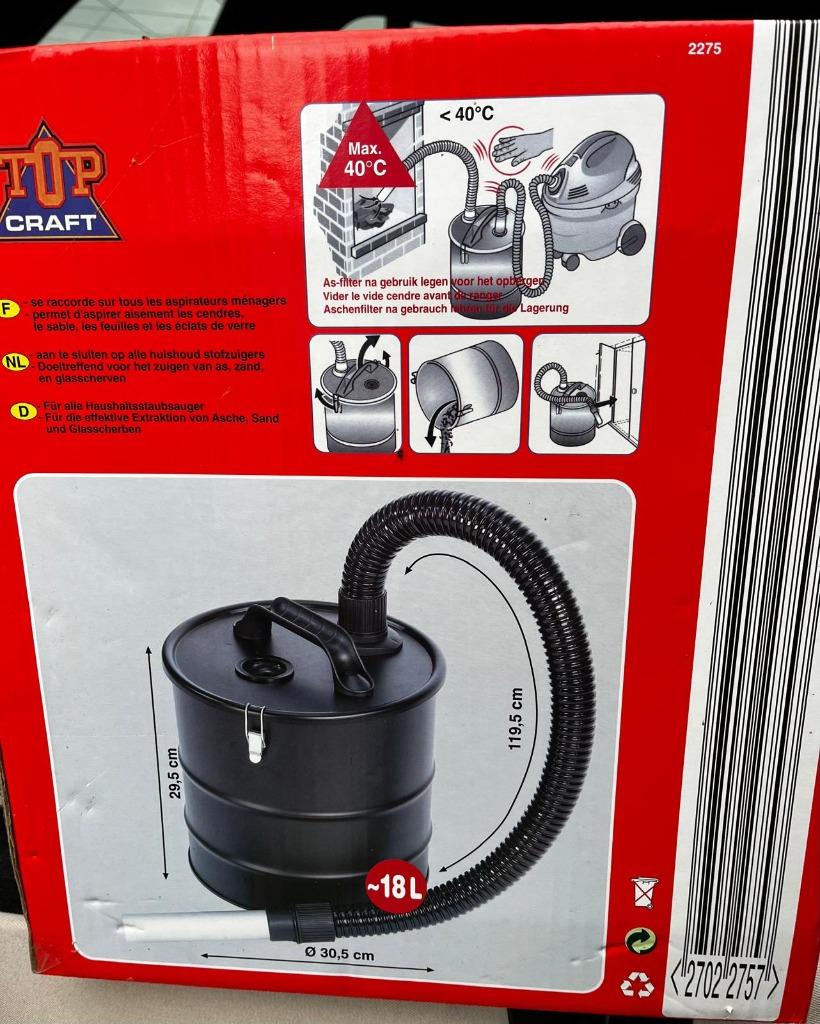 aspirateur cendres, Enlèvement, Aspirateur