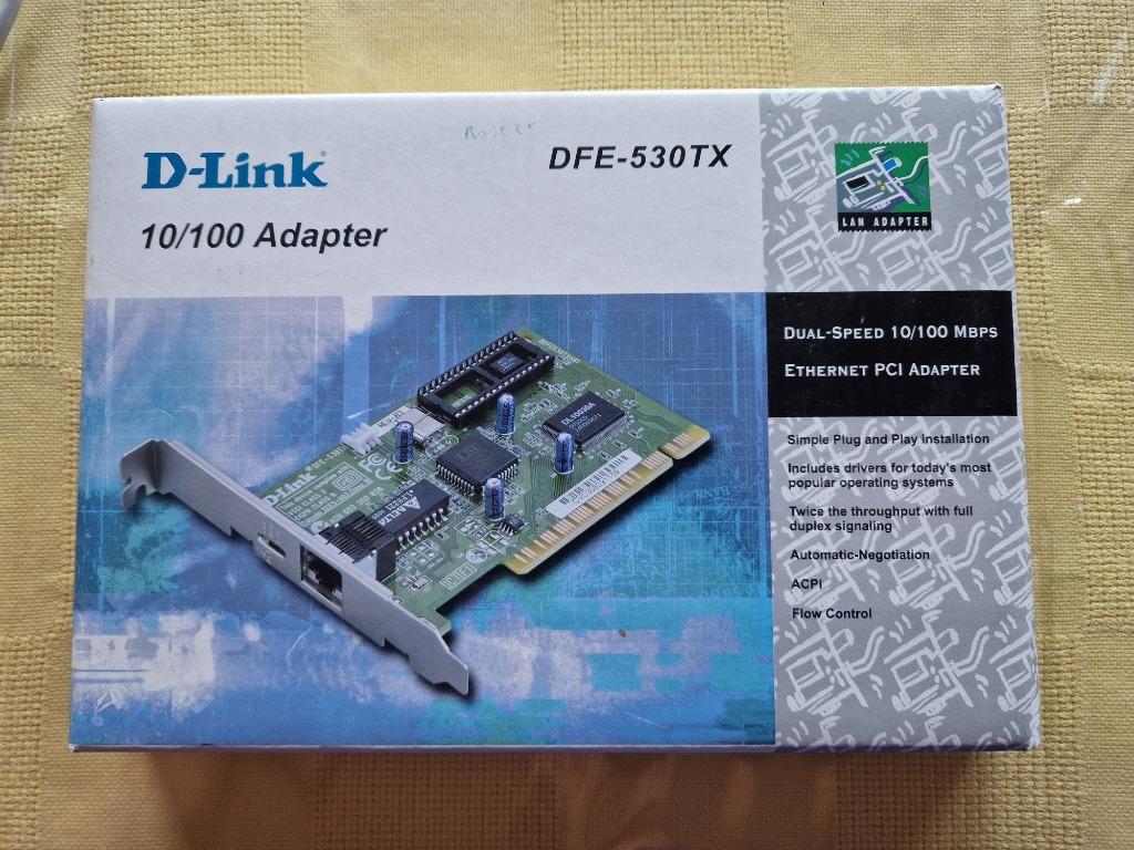 Carte réseau PCI - D-Link DFE-530TX, Informatique & Logiciels, Enlèvement ou Envoi, Utilisé, Interne, D-Link
