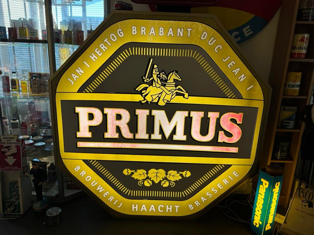 PRIMUS bier oude reclame lichtbak XL, Ophalen, Gebruikt, Reclamebord, Plaat of Schild, Overige merken