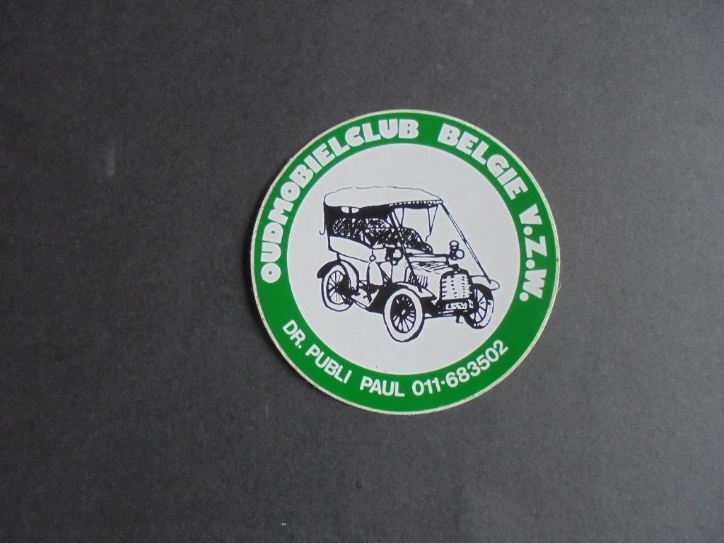 sticker Oudmobielclub België vzw, Verzenden, Nieuw, Auto of Motor