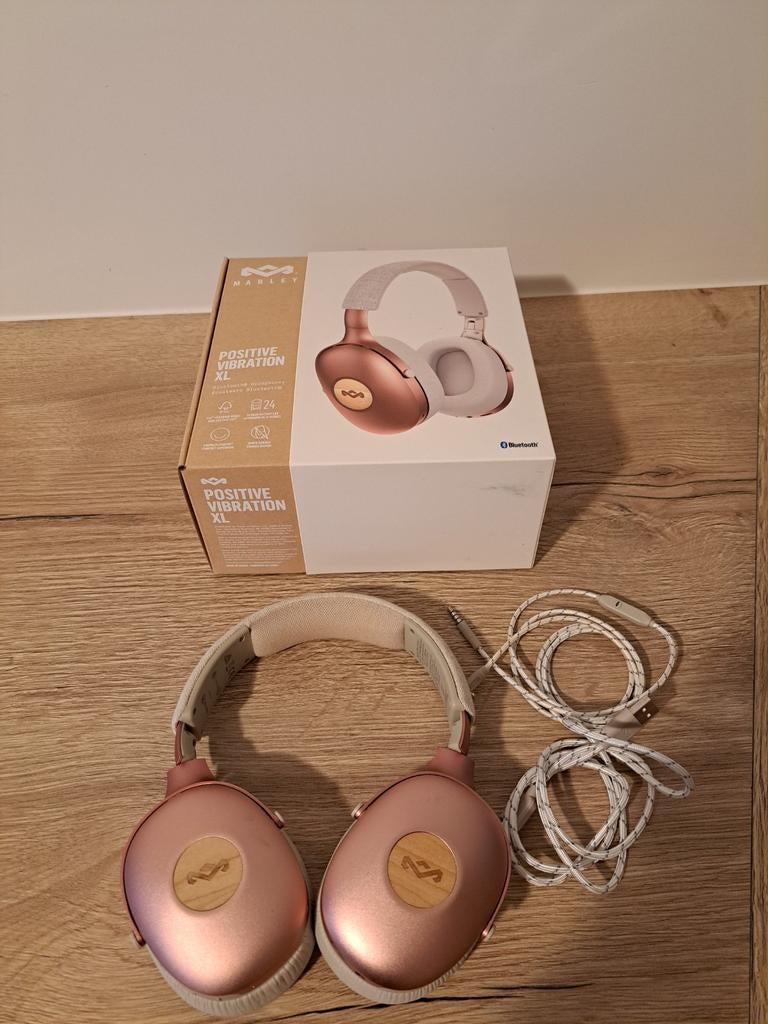 House of Marley Positive Vibration XL Anc Copper Bluetooth, Nieuw, Op oor (supra aural), Draadloos, Ophalen