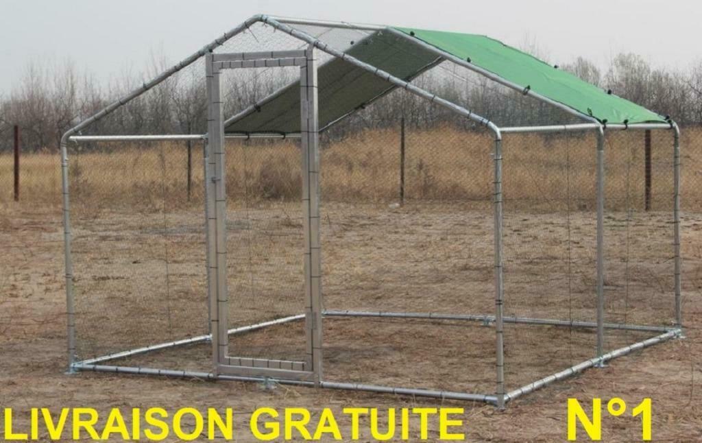 Poulailler enclos parc voliere chatiere 9M² 3x3x2,25m neuf, Verzenden, Nieuw