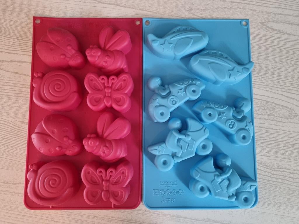 Scrapcooking siliconen cakevormen, Ophalen of Verzenden, Zo goed als nieuw