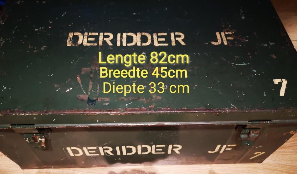 BOÎTE EN FER VINTAGE DE L'ARMÉE, Moins de 50 cm, 50 à 100 cm, Enlèvement, Utilisé