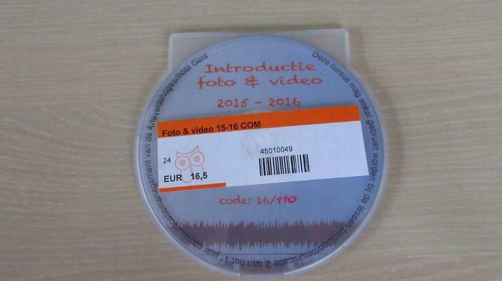 CD-rom 'Introductie foto & video 2015-2016', Ophalen of Verzenden, Nieuw, Hogeschool