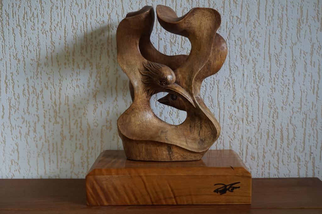 Peter Tam houten beeld, Antiek en Kunst, Kunst | Beelden en Houtsnijwerken, Ophalen of Verzenden