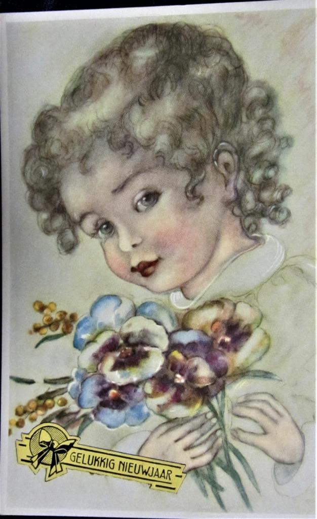 POSTKAARTEN- FANTASIE- KINDEREN, Verzamelen, Ophalen of Verzenden, 1940 tot 1960, Gelopen, Kinderen