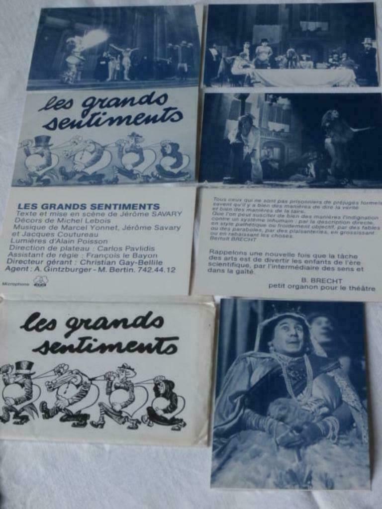 Cartes Postales (5) du  Magic Circus Jérôme Savary, Verzamelen, Ophalen of Verzenden, 1960 tot 1980, Ongelopen, Frankrijk