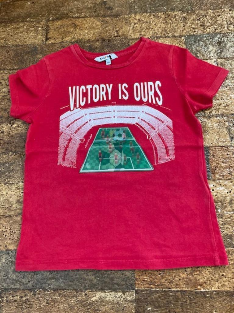 T-shirt de football rouge Kidz Nation 116 cm, Garçon, Enlèvement ou Envoi, Chemise ou À manches longues, Comme neuf