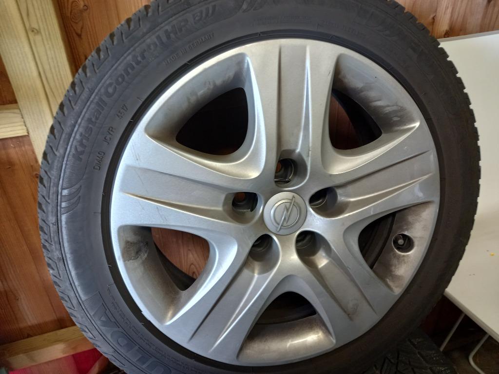 4 winterbanden met velgen opel isignia(225/50R  17 98H), Ophalen, Gebruikt, Banden en Velgen, 17 inch