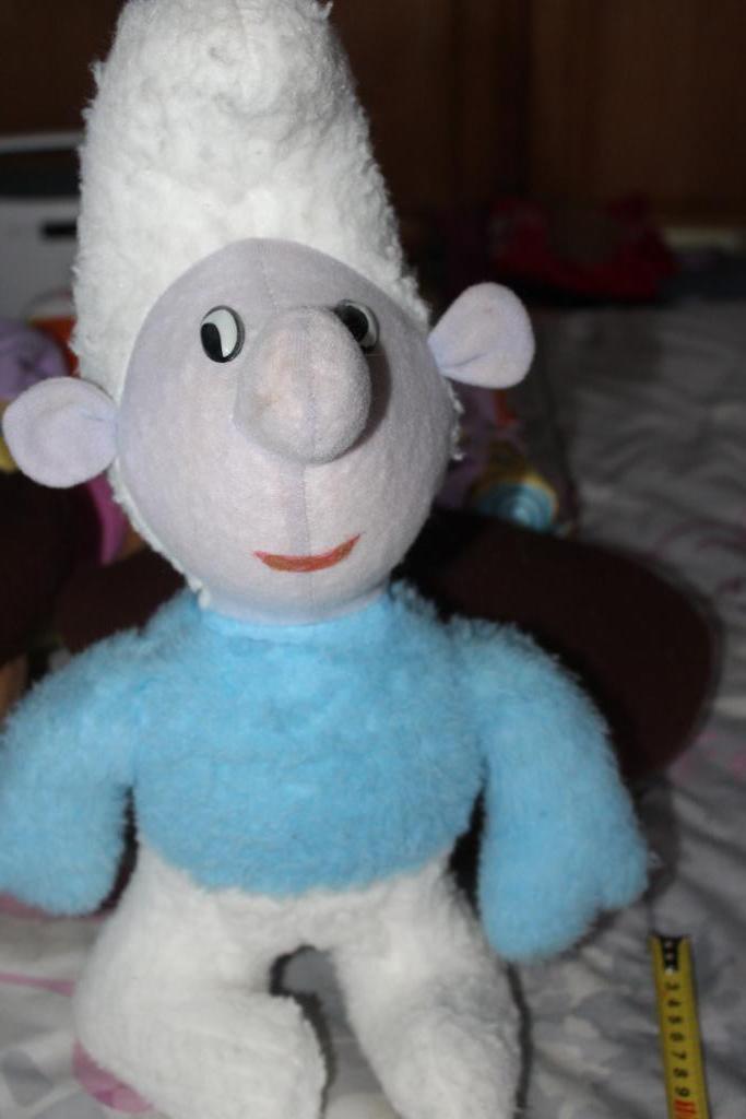 peluche Schtroumpf vintage, Enlèvement ou Envoi, Utilisé